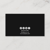 白黒モダンパーソナルトレーナー 名刺 (裏面)