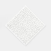 白黒モダンパーティー紙吹雪紙ナプキン スタンダードランチョンナプキン (角)