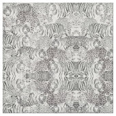 白黒モダンヒョウ虎の動物 ファブリック (見本)