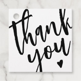 白黒モダンビジネスサンキューラベル フェイバータグ