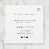 白黒モダンビジネスサンキューラベル フェイバータグ (裏面)