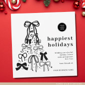 白黒モダンビジネスホリデーカード シーズンカード