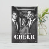 白黒モダンビジネス企業の写真 シーズンカード (スタンド正面)