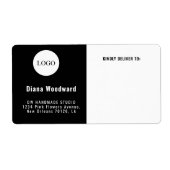 白黒モダンビジネス出荷 ラベル (正面)