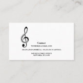 白黒モダンピアノ先生名刺 名刺 (裏面)