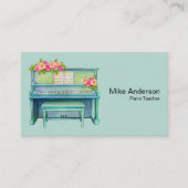 白黒モダンピアノ先生名刺 名刺 (正面)