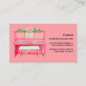 白黒モダンピアノ先生名刺 名刺 (裏面)