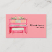 白黒モダンピアノ先生名刺 名刺 (正面)