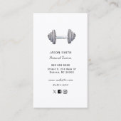 白黒モダンフィットネストレーナー 名刺 (正面)