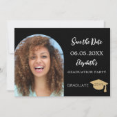 白黒モダンフォトアーチ卒業 セーブザデート (正面)