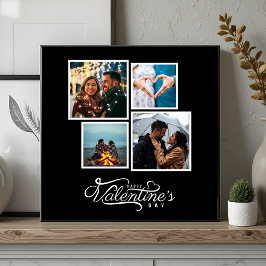 白黒モダンフォトコラージュValentines タイル