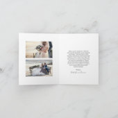 白黒モダンフォトミニマル結婚リスト サンキューカード (内部)