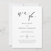 白黒モダンフォト結婚式招待状 招待状 (正面)