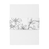 白黒モダンフローラ結婚 招待状ベリーバンド (裏面例)