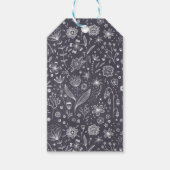 白黒モダンフローラ ギフトタグ (正面)