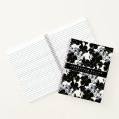 白黒モダンフローラ |パーソナライズされた | ノートブック (内部)