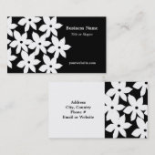 白黒モダンフローラ 名刺 (正面/裏面)