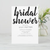 白黒モダンブライダルシャワー招待 招待状 (スタンド正面)