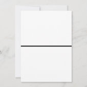 白黒モダンブライダルシャワー招待 招待状 (裏面)