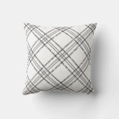 白黒モダンプレイド クッション (裏面)