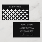 白黒モダンプロフェッショナルビッグデータアナリスト 名刺 (正面/裏面)