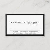 白黒モダンプロフェッショナル名刺 名刺 (裏面)