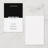 白黒モダンプロフェッショナル平野エレガント 名刺 (正面/裏面)