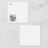 白黒モダンプロフェッショナル水彩花 ノートカード (正面/裏面)