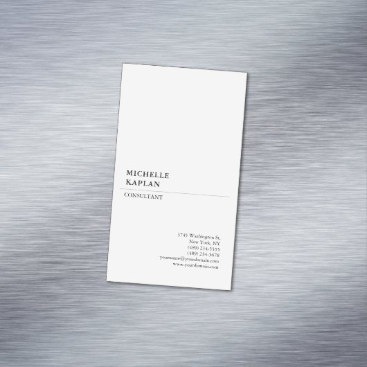 白黒モダンプロフェッショナル独占的 マグネット名刺 (インサイチュ)