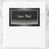 白黒モダンプロフェッショナル製品ラベル 長方形シール (バッグ)