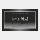 白黒モダンプロフェッショナル製品ラベル 長方形シール (正面)