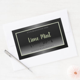 白黒モダンプロフェッショナル製品ラベル 長方形シール