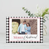 白黒モダンプ素朴ライドのカップル写真 シーズンカード (スタンド正面)