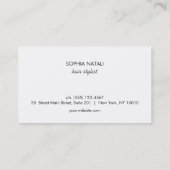 白黒モダンヘアサロンアポイントメントカード 予約カード (裏面)