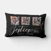 白黒モダンベスティー3フォトコラージュ ランバークッション (裏面)