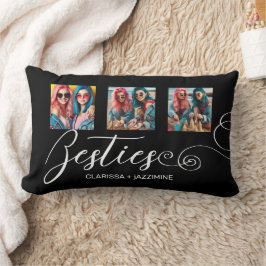 白黒モダンベスティー3フォトコラージュ ランバークッション