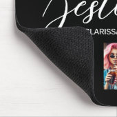 白黒モダンベスティー6フォトコラージュ マウスパッド (コーナー)