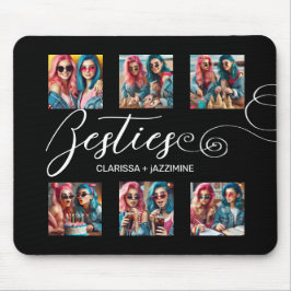 白黒モダンベスティー6フォトコラージュ マウスパッド