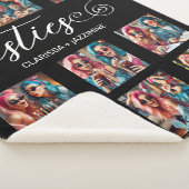 /白黒モダンベスティー9フォトコラージュ シェルパブランケット (3/4)