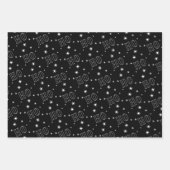 白黒モダンホホホホホ ラッピングペーパーシート (正面2)