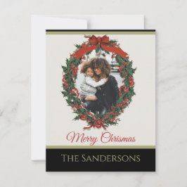 白黒モダンホリデーフォトリースクリスマス