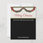 白黒モダンホリデーフォトリースクリスマス (裏面)