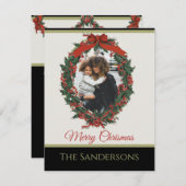 白黒モダンホリデーフォトリースクリスマス (正面/裏面)