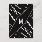 白黒モダンマーブルバラ金ゴールドシック詳細 エンクロージャーカード (裏面)