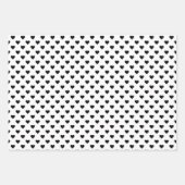 白黒モダンミニマリストパターン ラッピングペーパーシート (正面3)