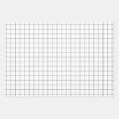 白黒モダンミニマリストパターン ラッピングペーパーシート (正面2)