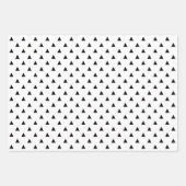 白黒モダンミニマリストパターン ラッピングペーパーシート (正面)