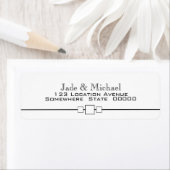 白黒モダンミニマリスト ラベル (インサイチュ)