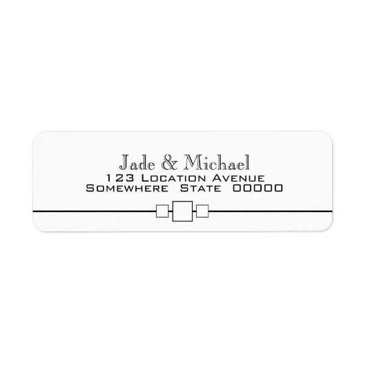 白黒モダンミニマリスト ラベル (正面)