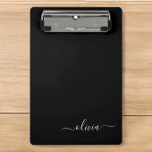 白黒モダンミニマルエレガントム ミニクリップボード